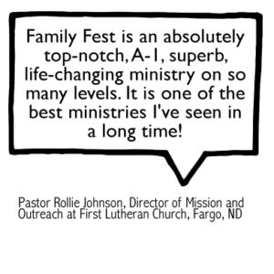 Pastor Johnson quote praising Family Fest MBR retreat