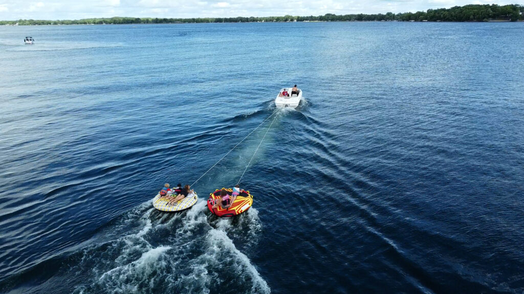 Tubing on the lake